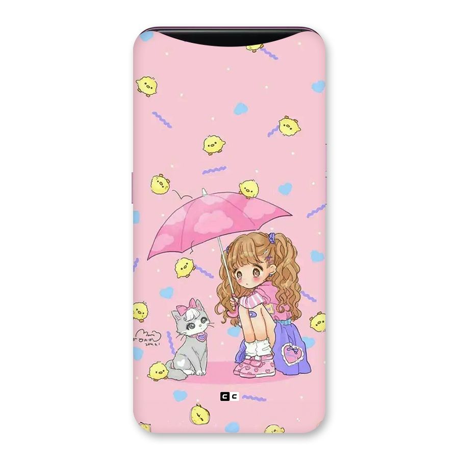 Girl With Cat Back Case for Oppo Find X