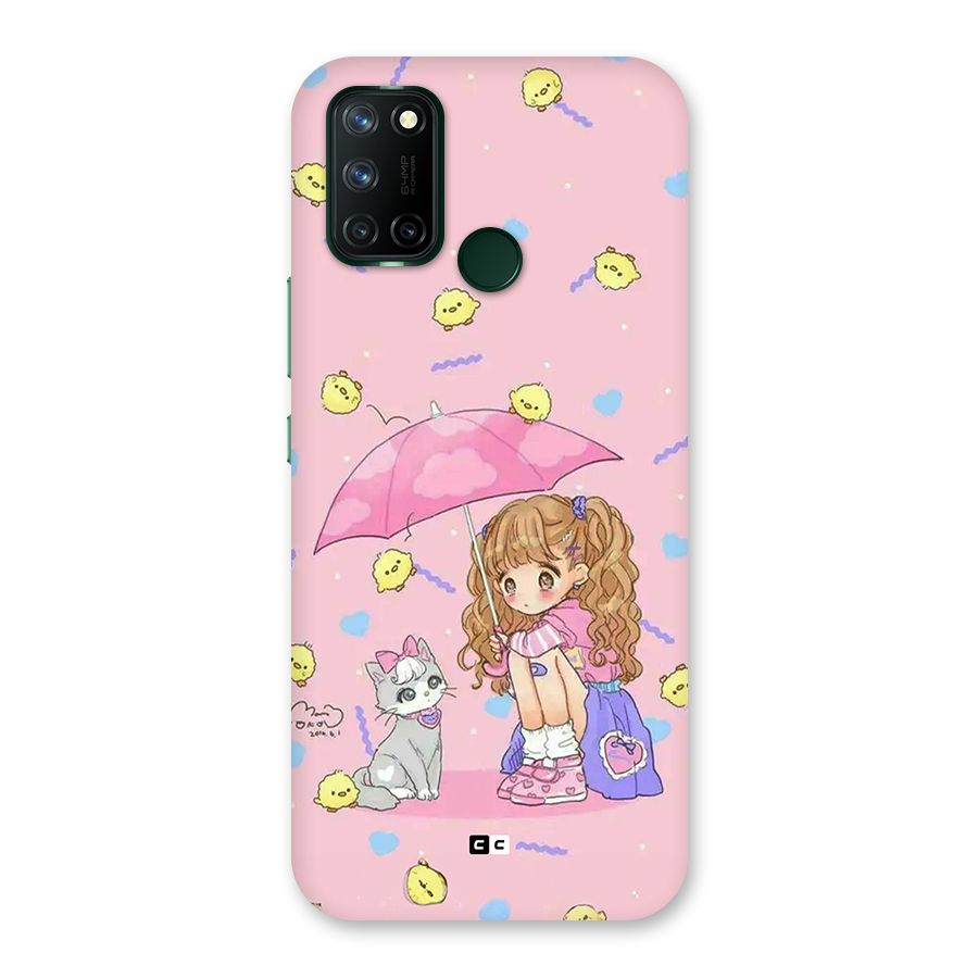Girl With Cat Back Case for Realme 7i