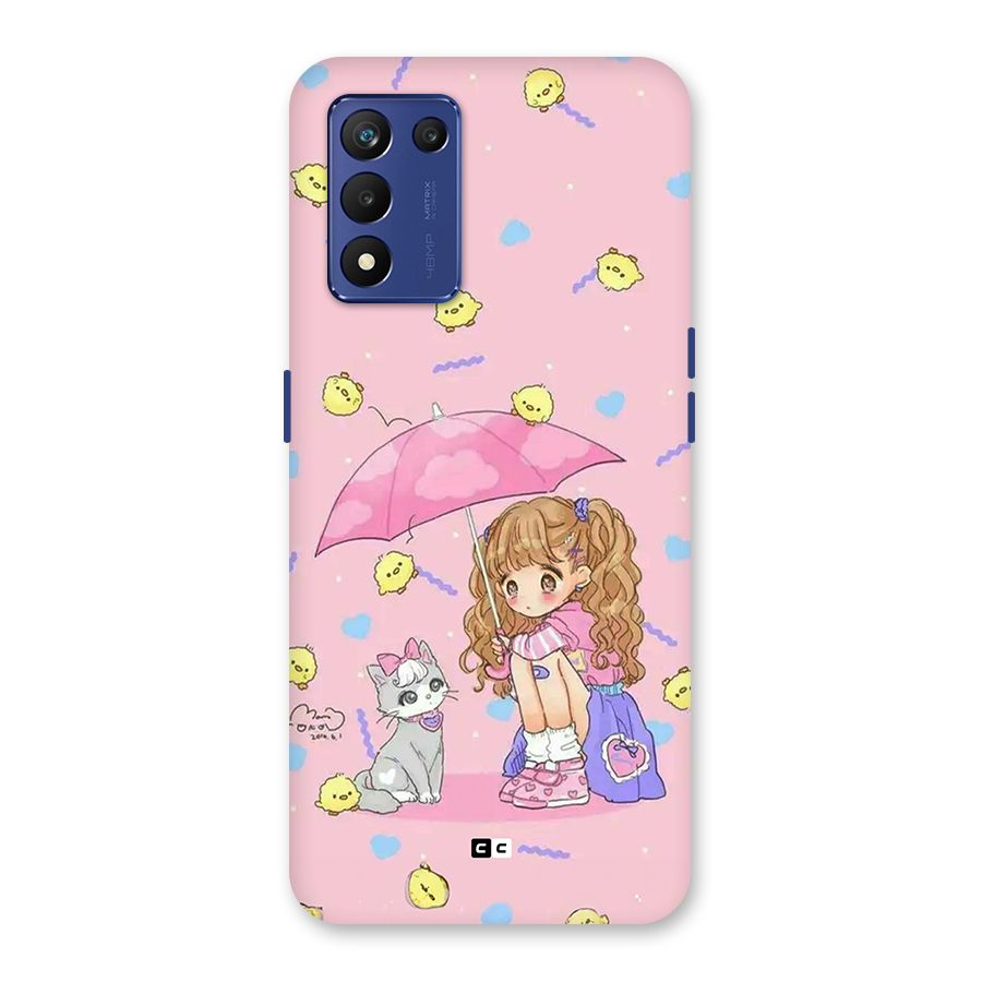 Girl With Cat Back Case for Realme 9 5G Speed