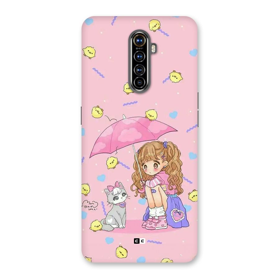Girl With Cat Back Case for Realme X2 Pro