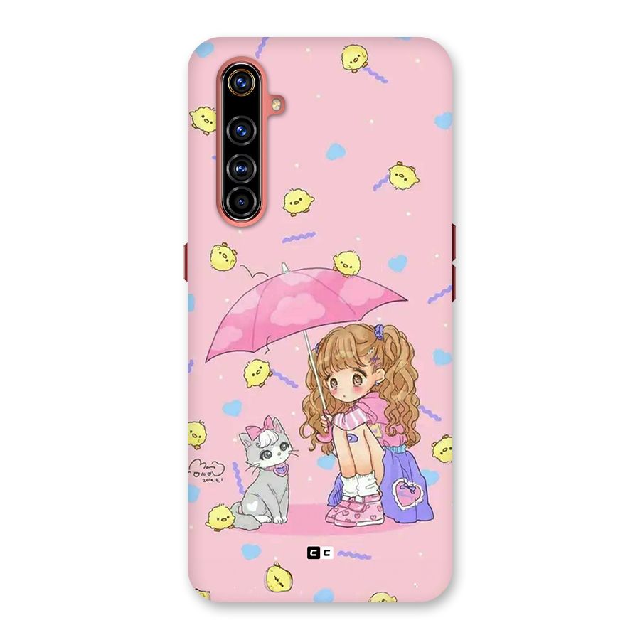 Girl With Cat Back Case for Realme X50 Pro