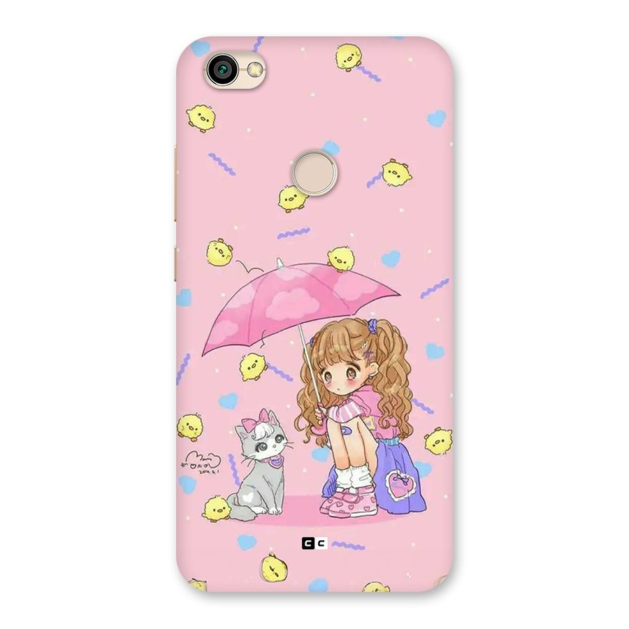 Girl With Cat Back Case for Redmi Y1 2017