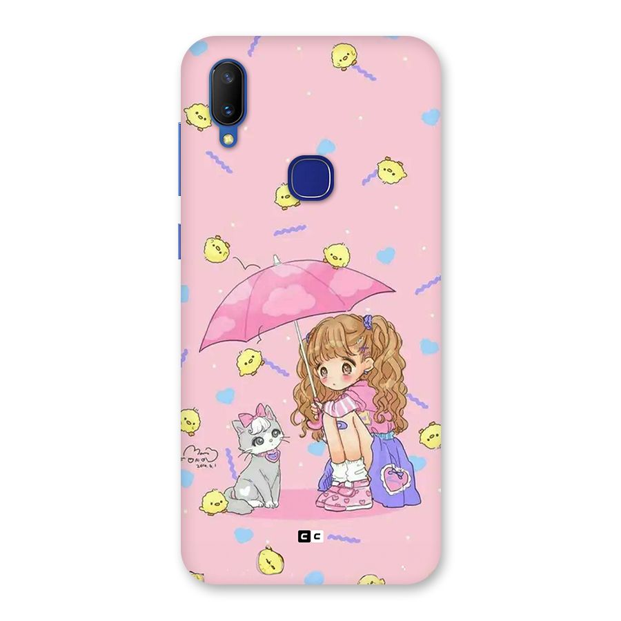 Girl With Cat Back Case for Vivo V11
