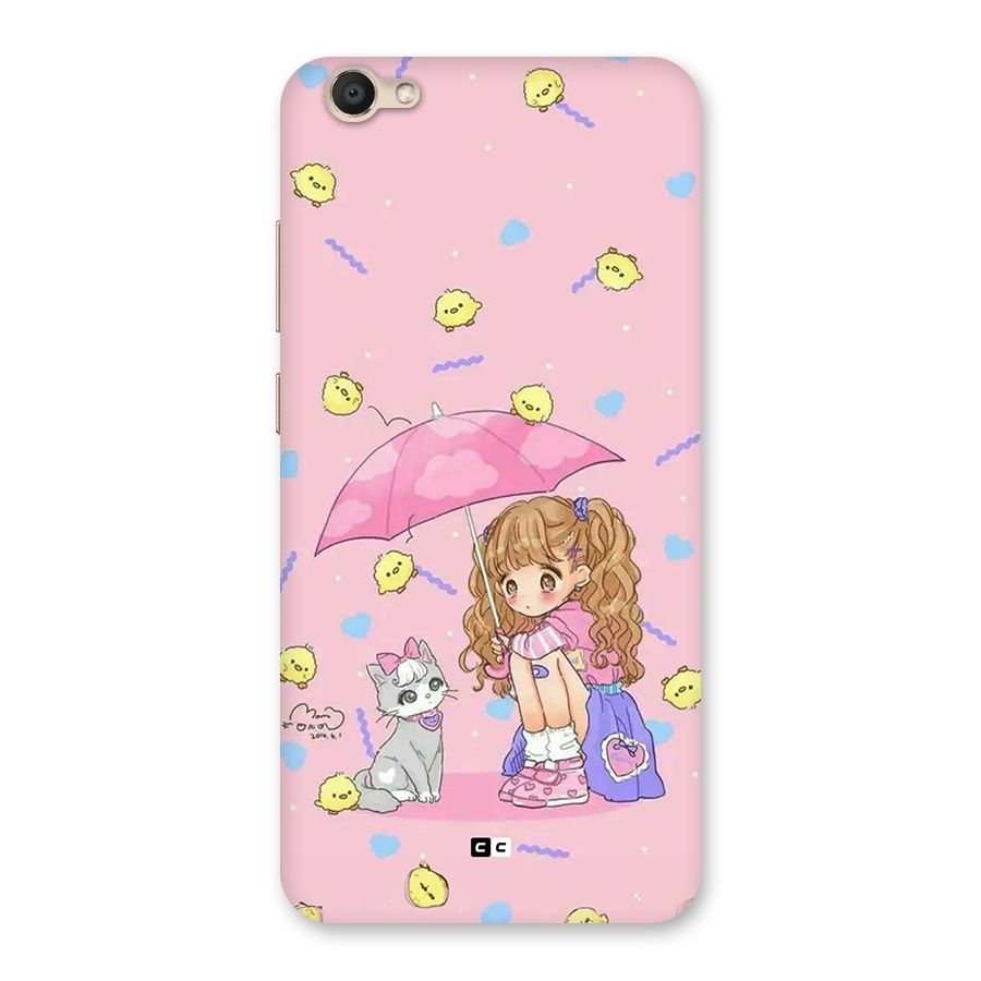 Girl With Cat Back Case for Vivo V5