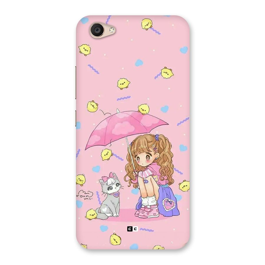 Girl With Cat Back Case for Vivo V5 Plus