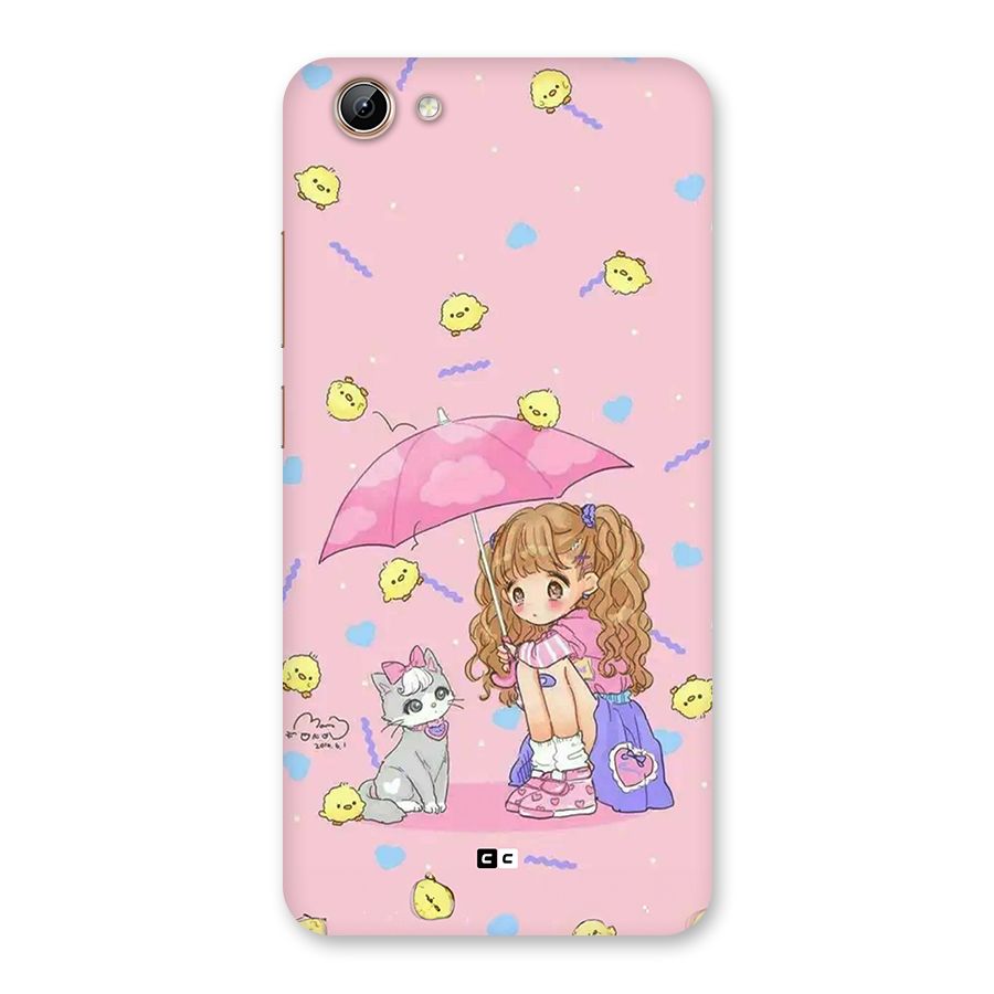 Girl With Cat Back Case for Vivo Y71