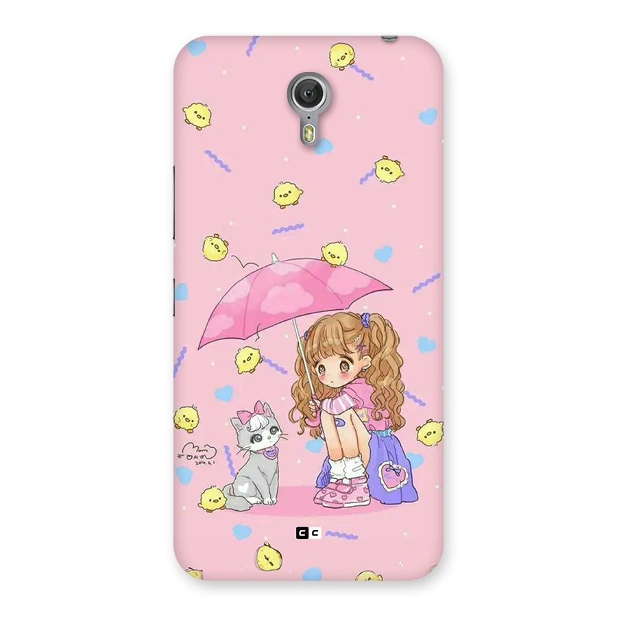 Girl With Cat Back Case for Zuk Z1