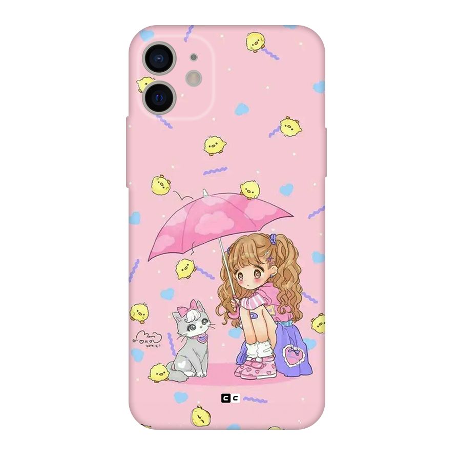Girl With Cat Back Case for iPhone 11
