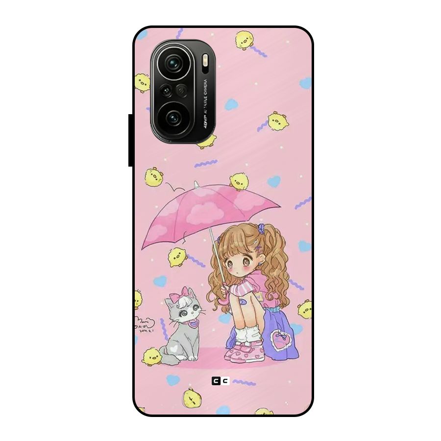 Girl With Cat Metal Back Case for Mi 11x