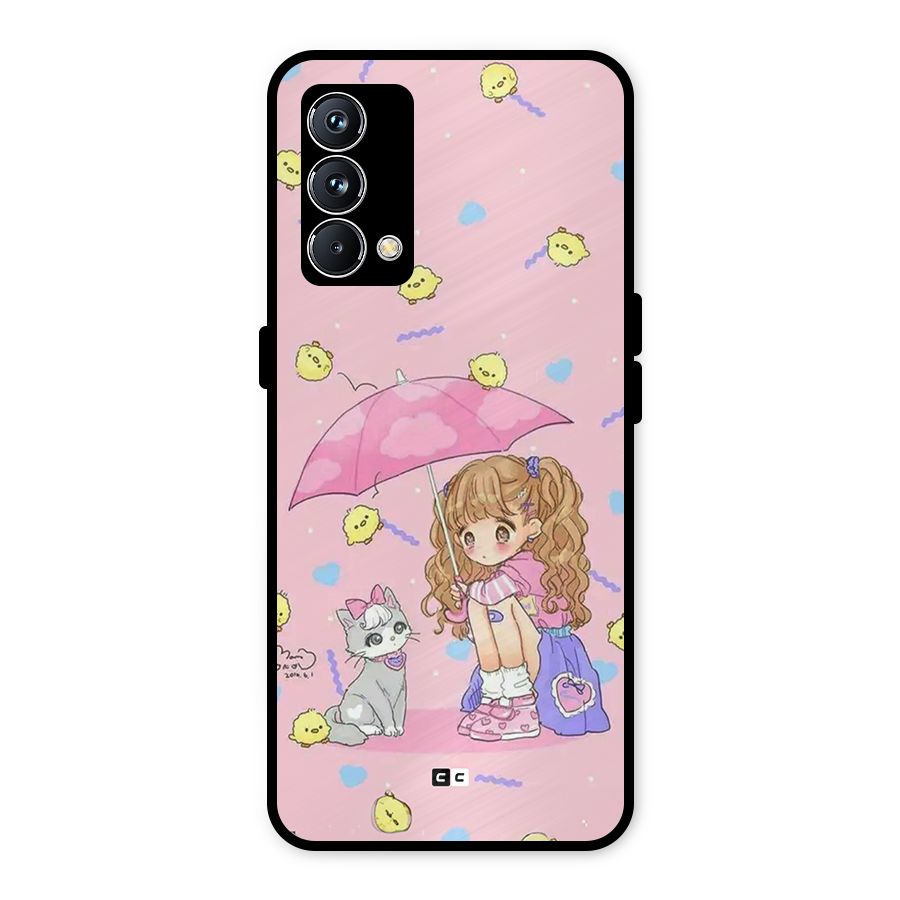 Girl With Cat Metal Back Case for Realme GT Master Edition