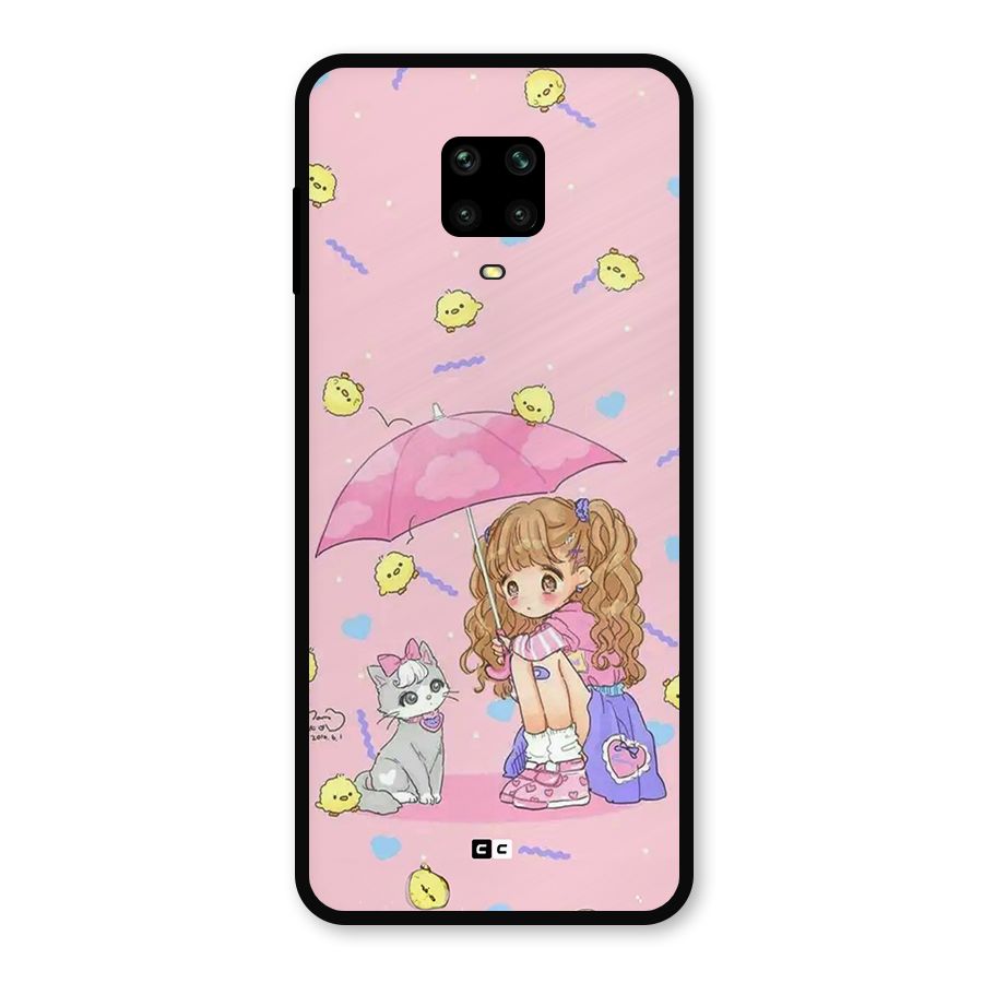 Girl With Cat Metal Back Case for Redmi Note 10 Lite