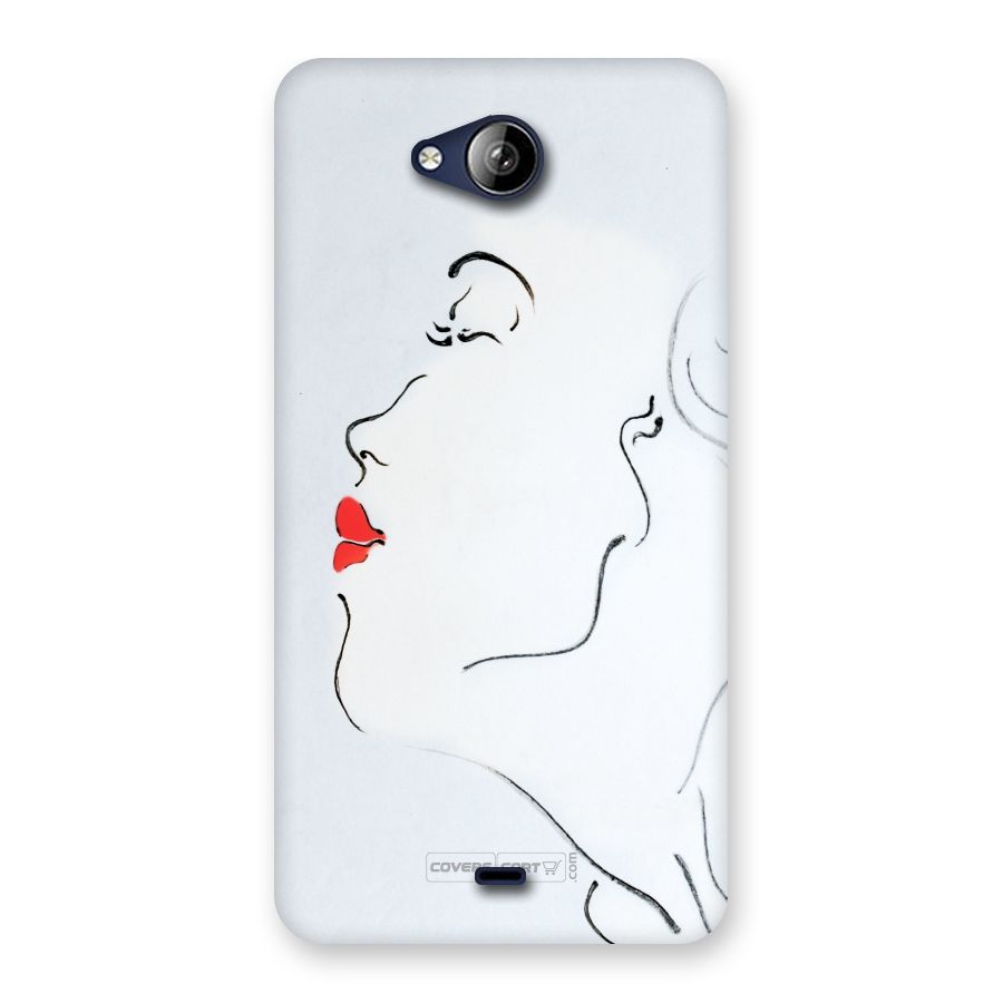 Girl in Red Lipstick Back Case for Canvas Play Q355