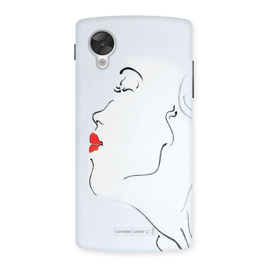 Girl in Red Lipstick Back Case for Google Nexsus 5
