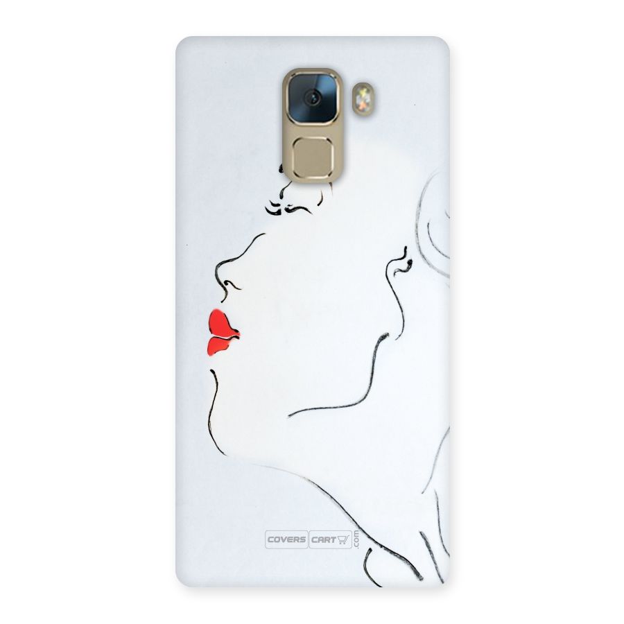 Girl in Red Lipstick Back Case for Huawei Honor 7