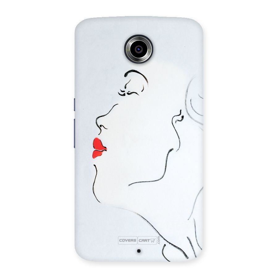 Girl in Red Lipstick Back Case for Nexsus 6