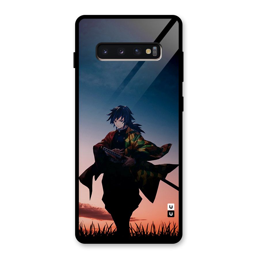 Giyu Tomioka Stance Glass Back Case for Galaxy S10 Plus