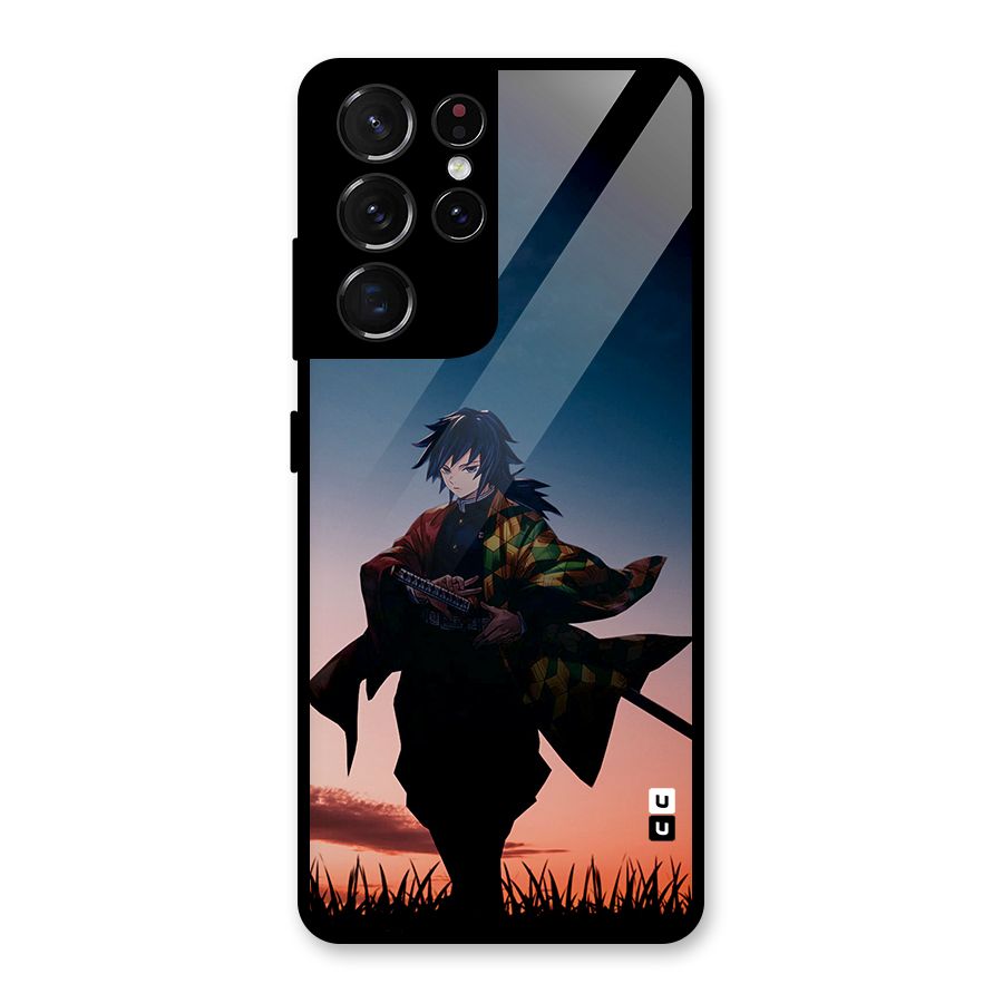 Giyu Tomioka Stance Glass Back Case for Galaxy S21 Ultra 5G