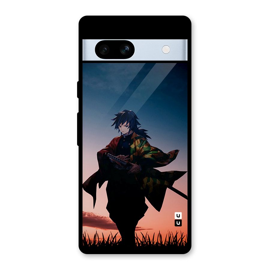 Giyu Tomioka Stance Glass Back Case for Google Pixel 7a