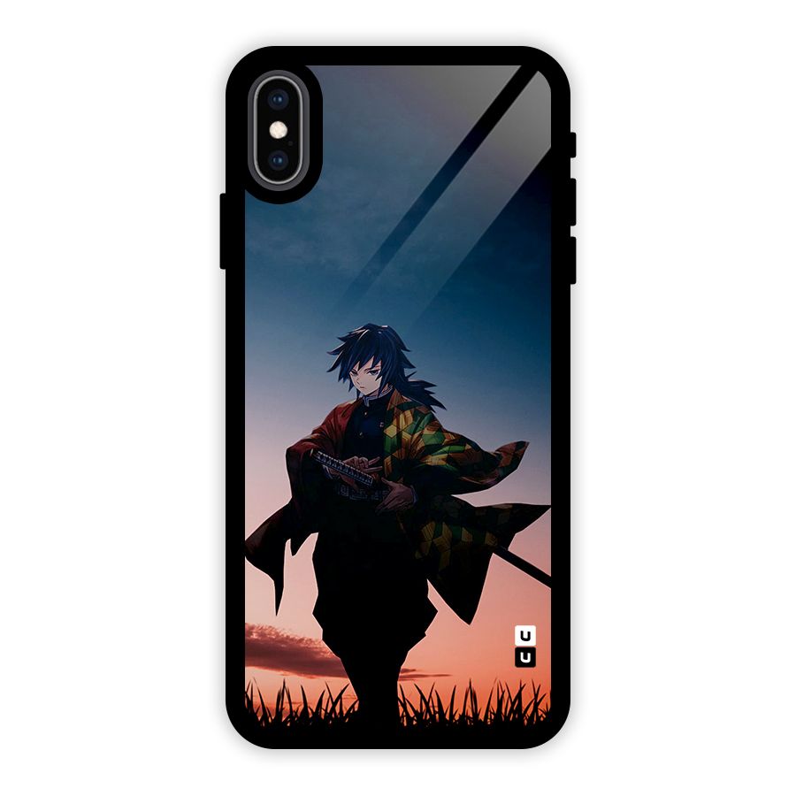 Giyu Tomioka Stance Glass Back Case for iPhone XS Max