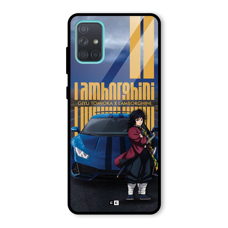 Giyu Tomioka Supercar Glass Back Case for Galaxy A71