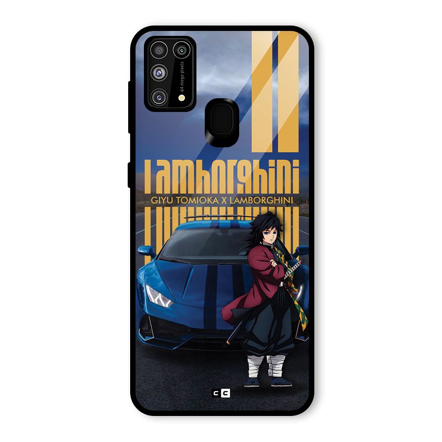 Giyu Tomioka Supercar Glass Back Case for Galaxy F41