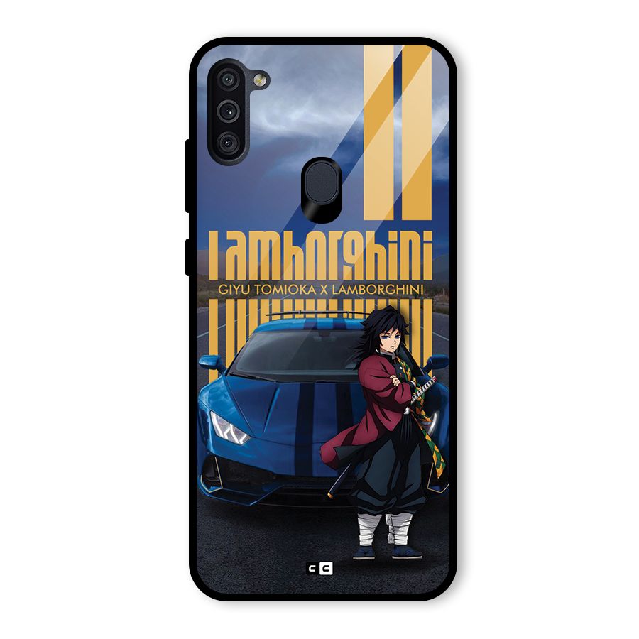 Giyu Tomioka Supercar Glass Back Case for Galaxy M11
