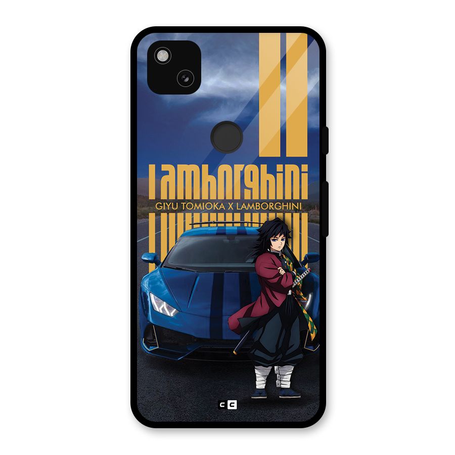 Giyu Tomioka Supercar Glass Back Case for Google Pixel 4a
