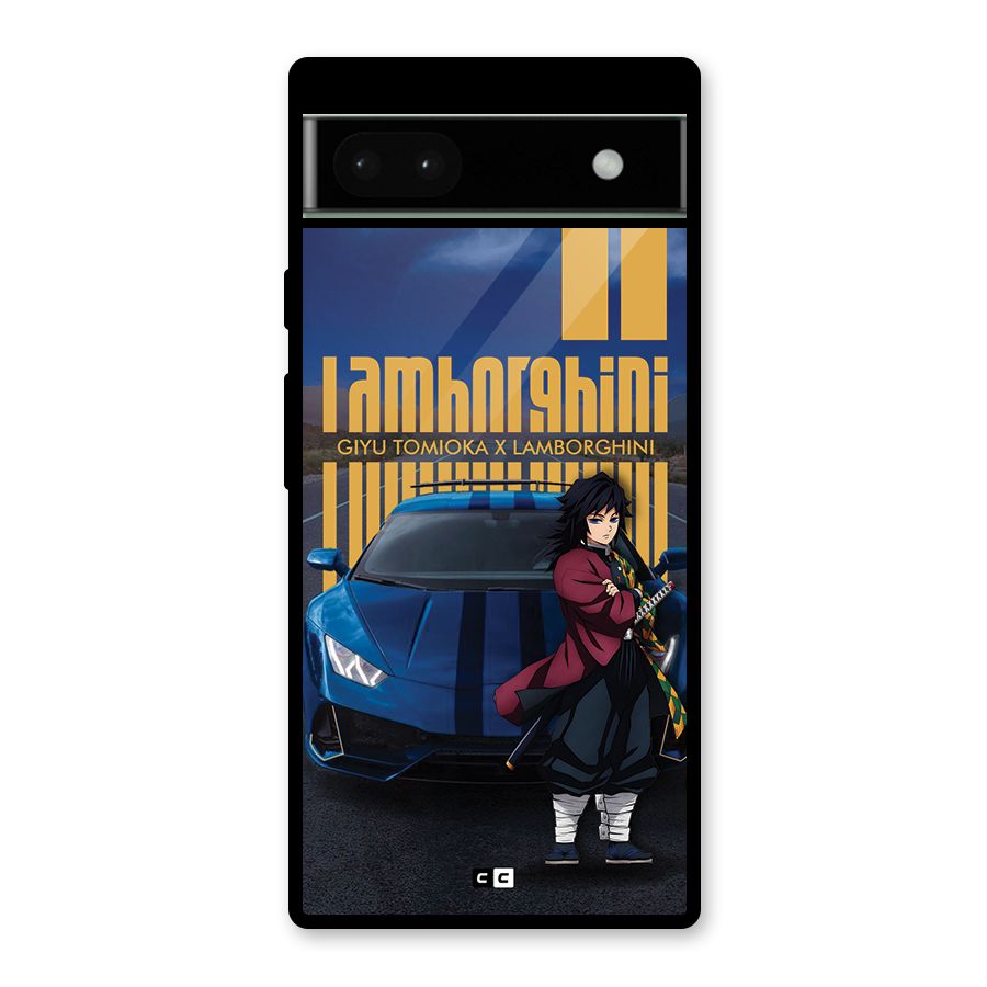 Giyu Tomioka Supercar Glass Back Case for Google Pixel 6a