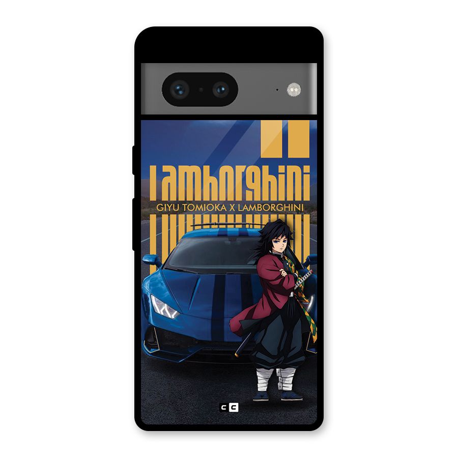 Giyu Tomioka Supercar Glass Back Case for Google Pixel 7