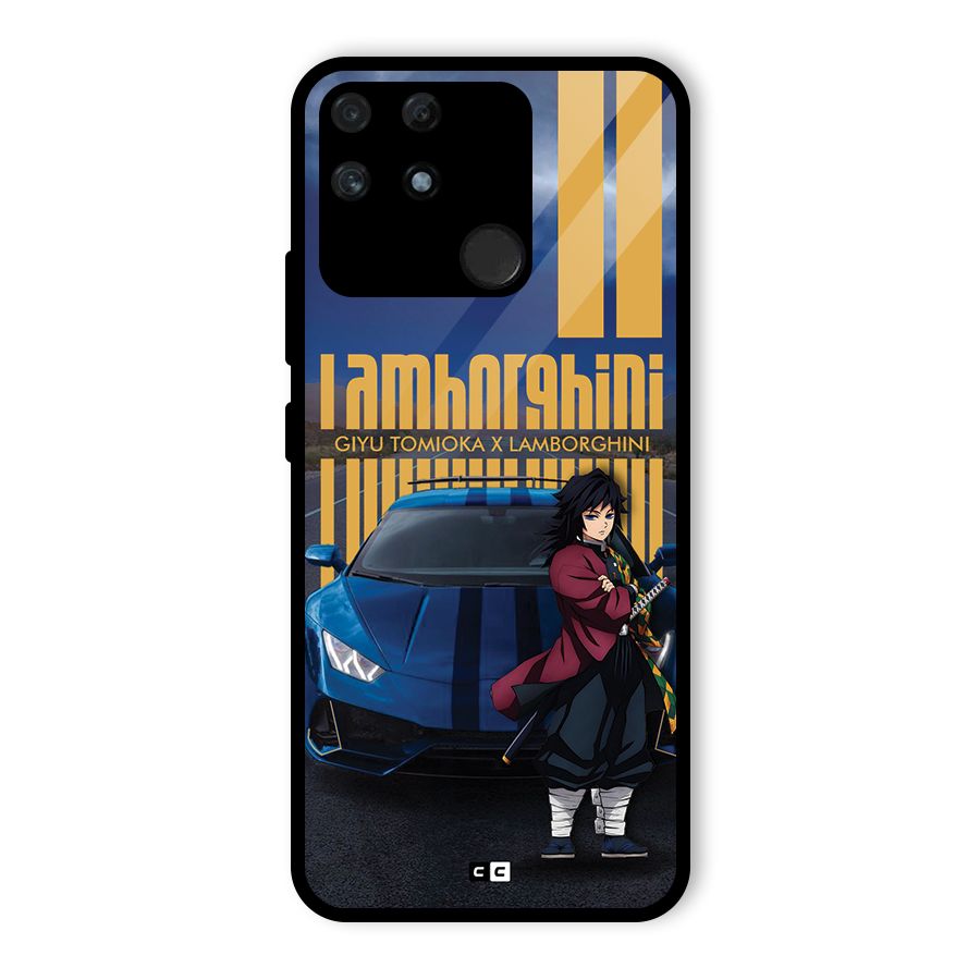 Giyu Tomioka Supercar Glass Back Case for Realme Narzo 50A