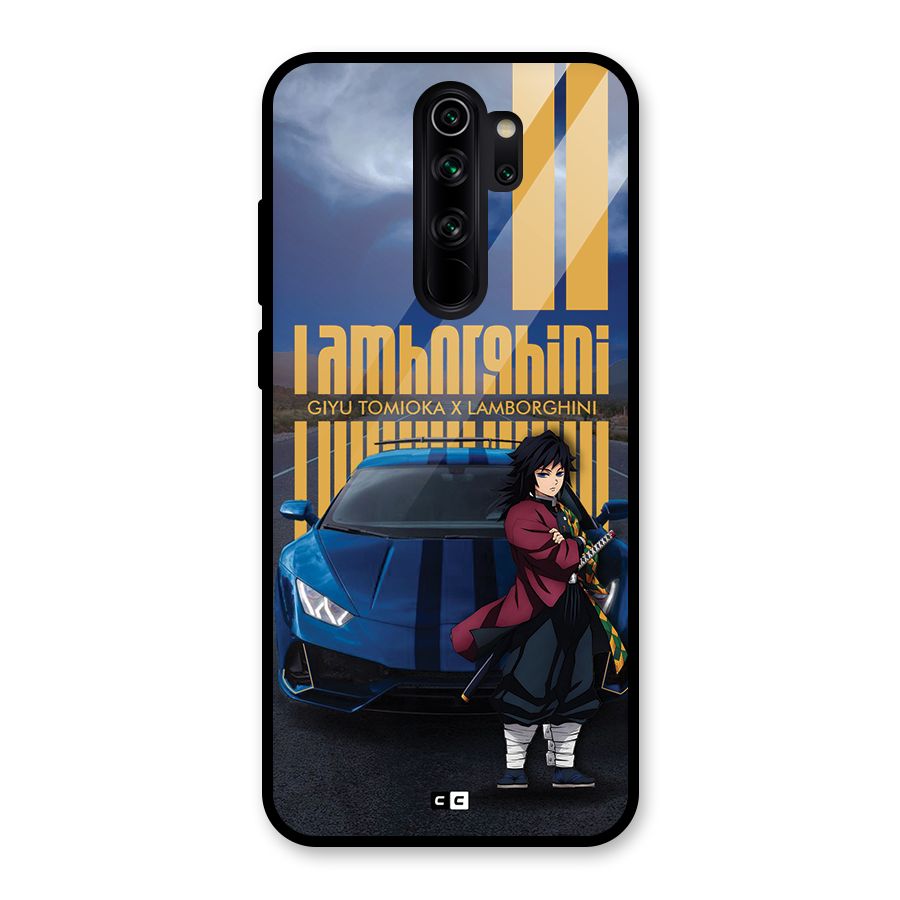 Giyu Tomioka Supercar Glass Back Case for Redmi Note 8 Pro
