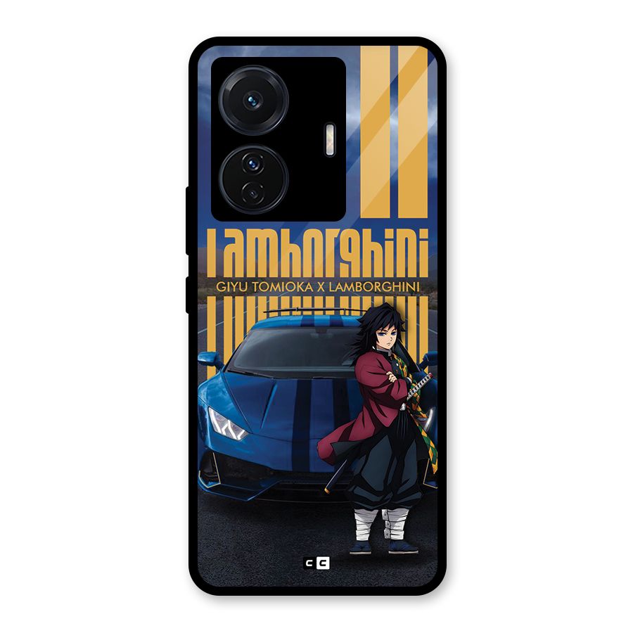 Giyu Tomioka Supercar Glass Back Case for Vivo T1 Pro