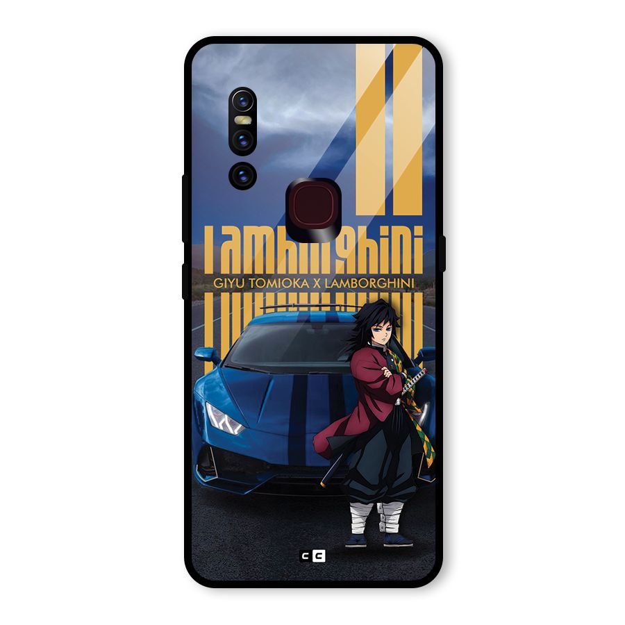 Giyu Tomioka Supercar Glass Back Case for Vivo V15