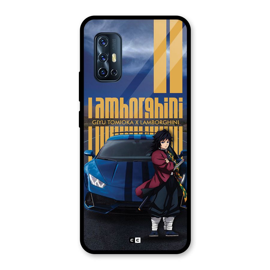 Giyu Tomioka Supercar Glass Back Case for Vivo V17