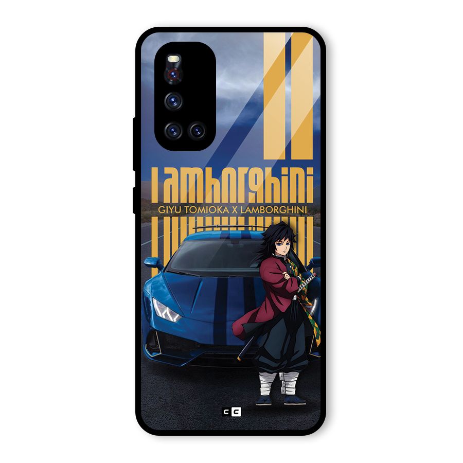 Giyu Tomioka Supercar Glass Back Case for Vivo V19
