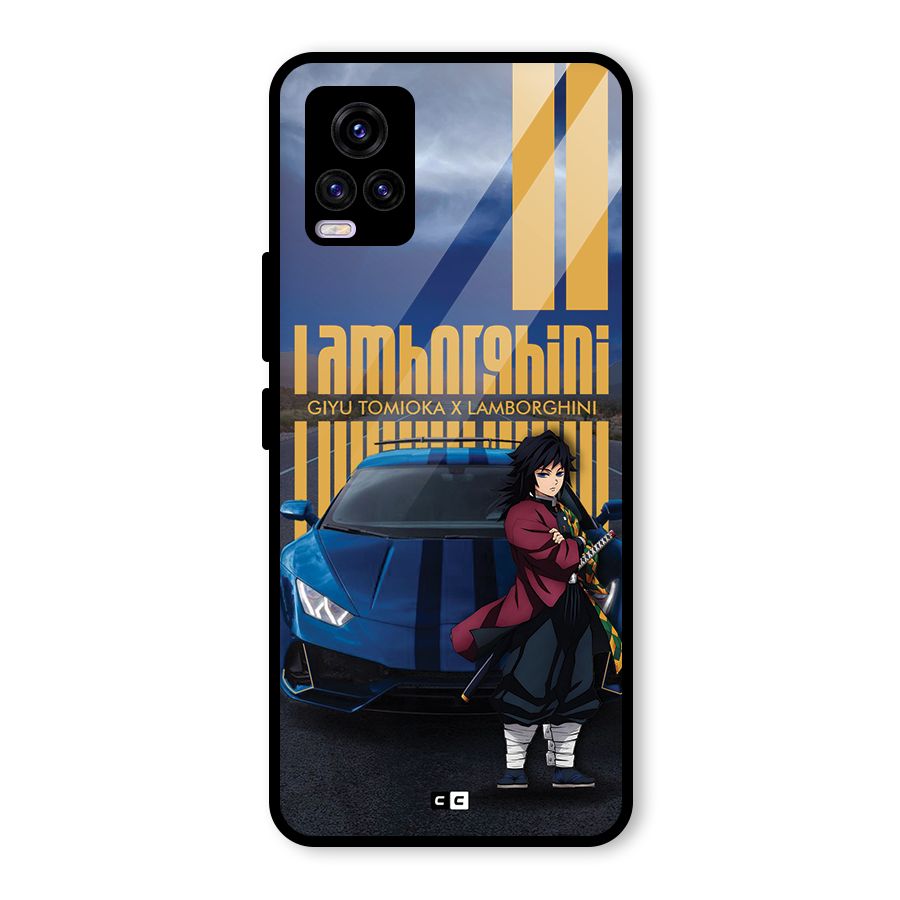 Giyu Tomioka Supercar Glass Back Case for Vivo V20