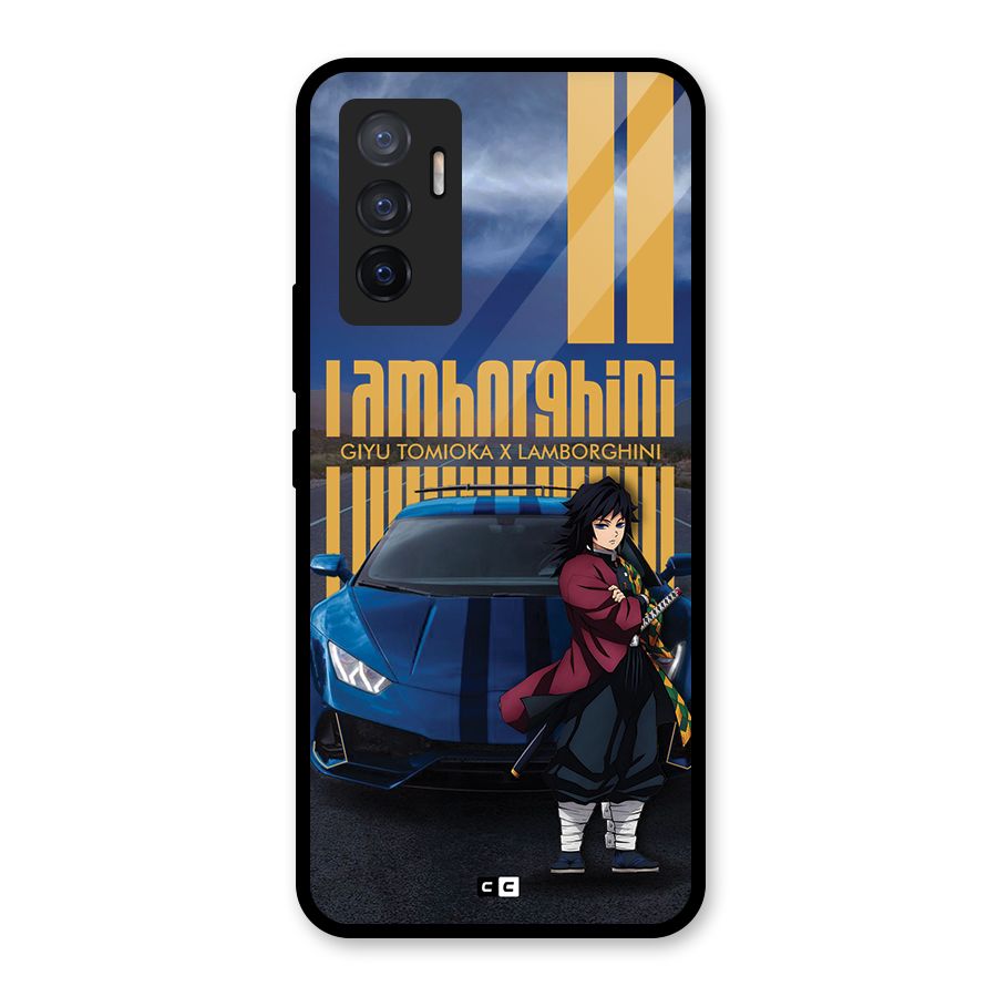 Giyu Tomioka Supercar Glass Back Case for Vivo V23e