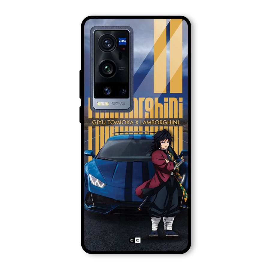 Giyu Tomioka Supercar Glass Back Case for Vivo X60 Pro Plus