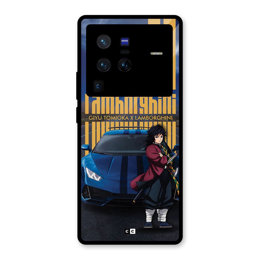 Giyu Tomioka Supercar Glass Back Case for Vivo X80 Pro
