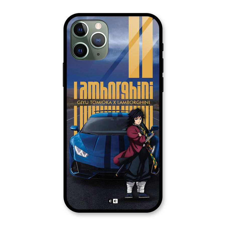 Giyu Tomioka Supercar Glass Back Case for iPhone 11 Pro