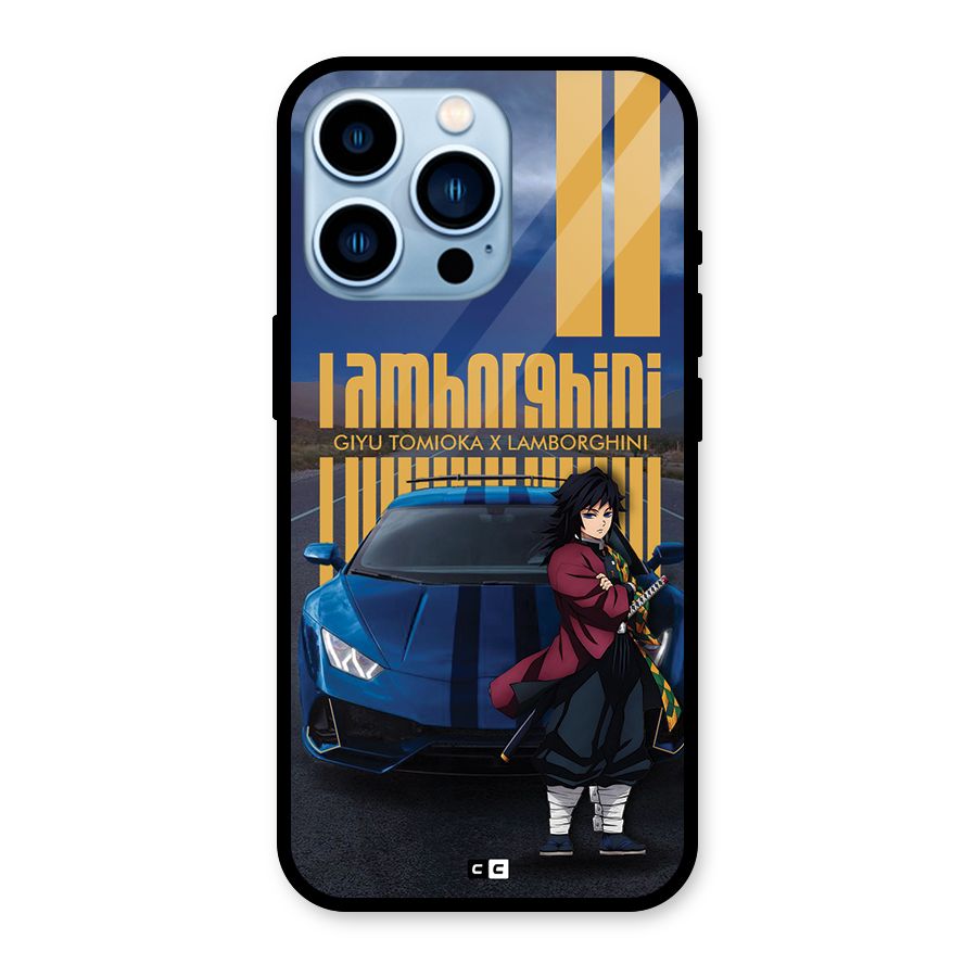 Giyu Tomioka Supercar Glass Back Case for iPhone 13 Pro