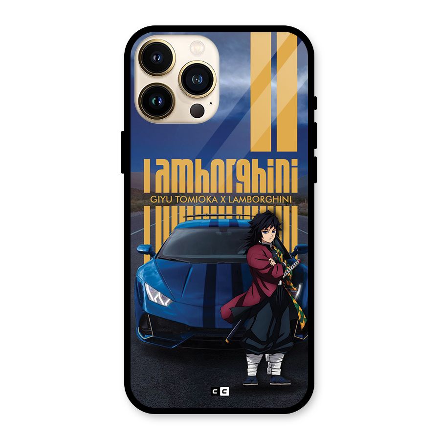 Giyu Tomioka Supercar Glass Back Case for iPhone 13 Pro Max