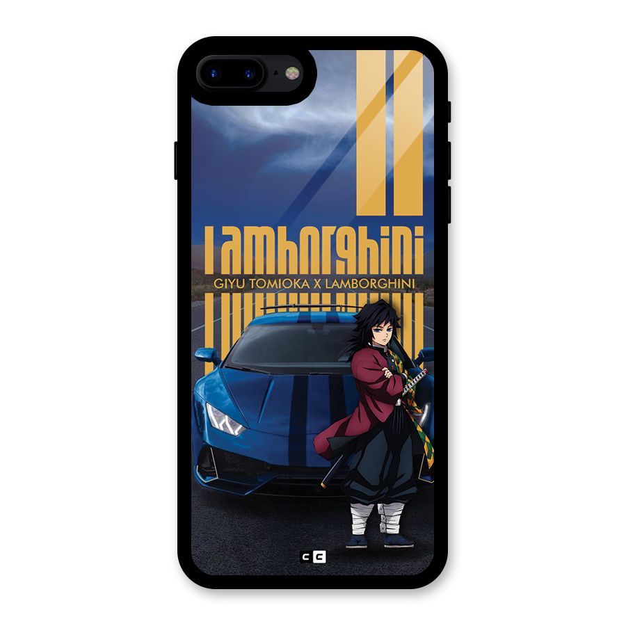Giyu Tomioka Supercar Glass Back Case for iPhone 8 Plus