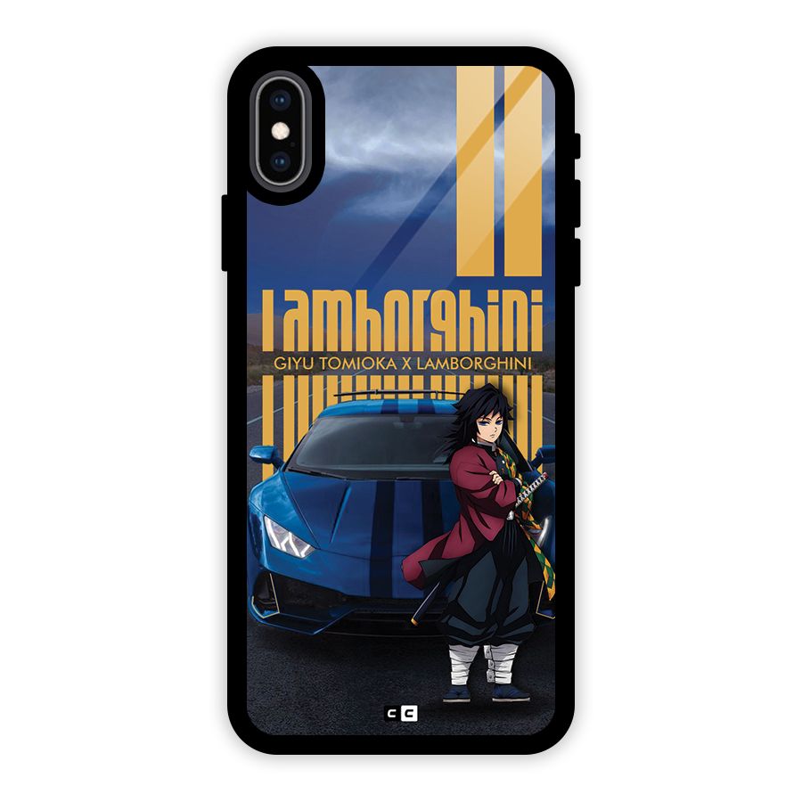 Giyu Tomioka Supercar Glass Back Case for iPhone XS Max