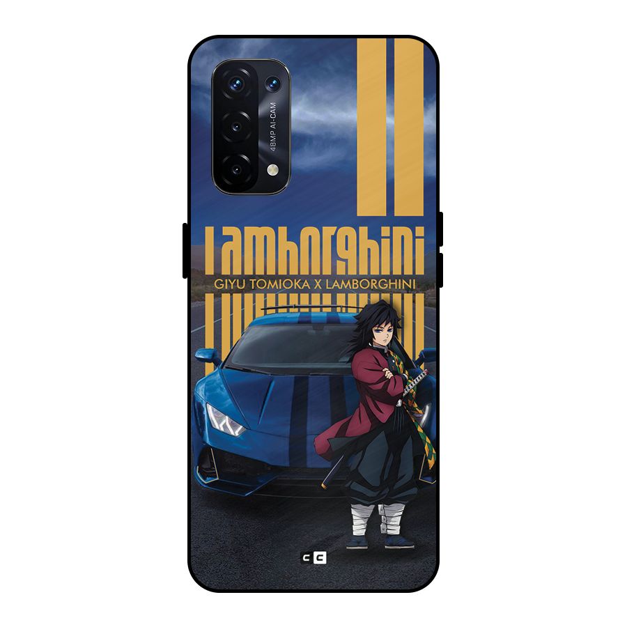 Giyu Tomioka Supercar Metal Back Case for Oppo A74 5G