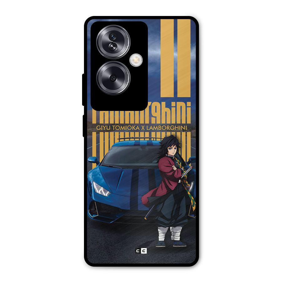 Giyu Tomioka Supercar Metal Back Case for Oppo A79 5G