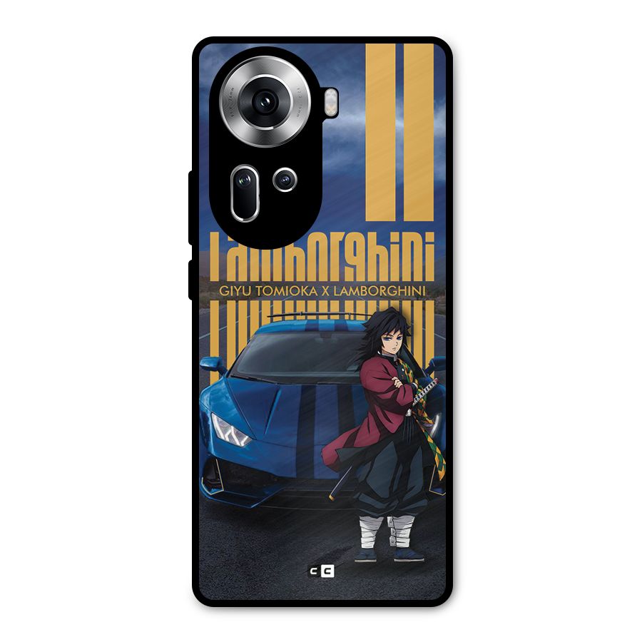 Giyu Tomioka Supercar Metal Back Case for Oppo Reno11 5G