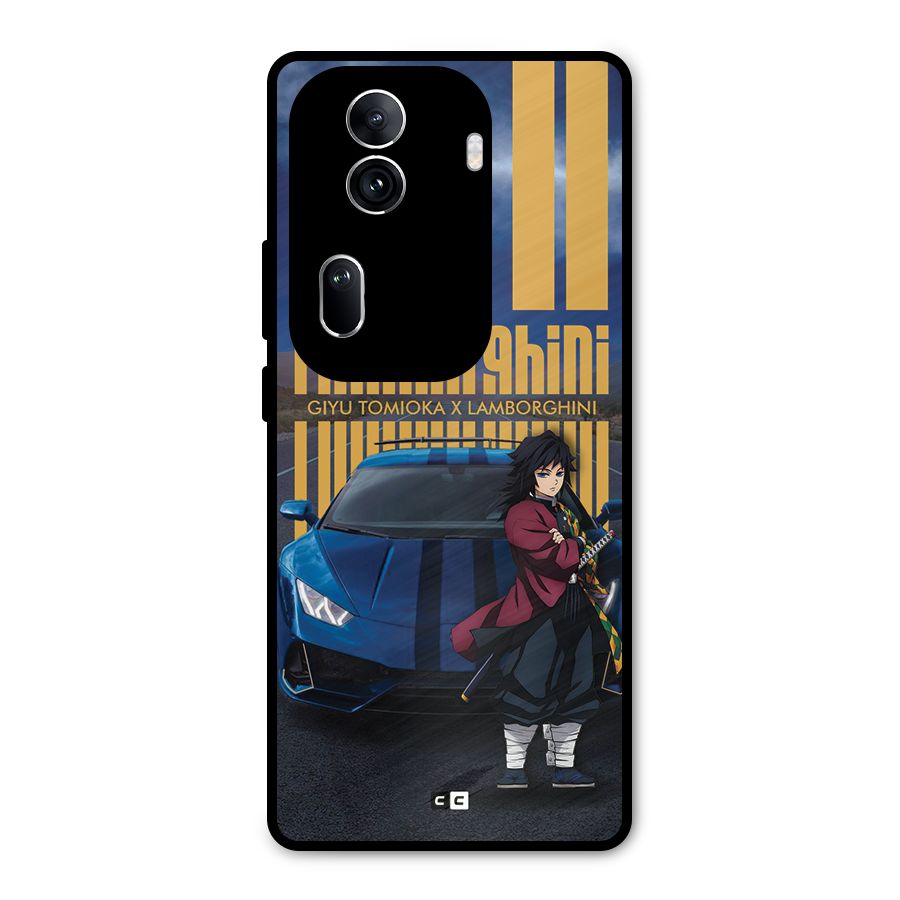 Giyu Tomioka Supercar Metal Back Case for Oppo Reno11 Pro 5G