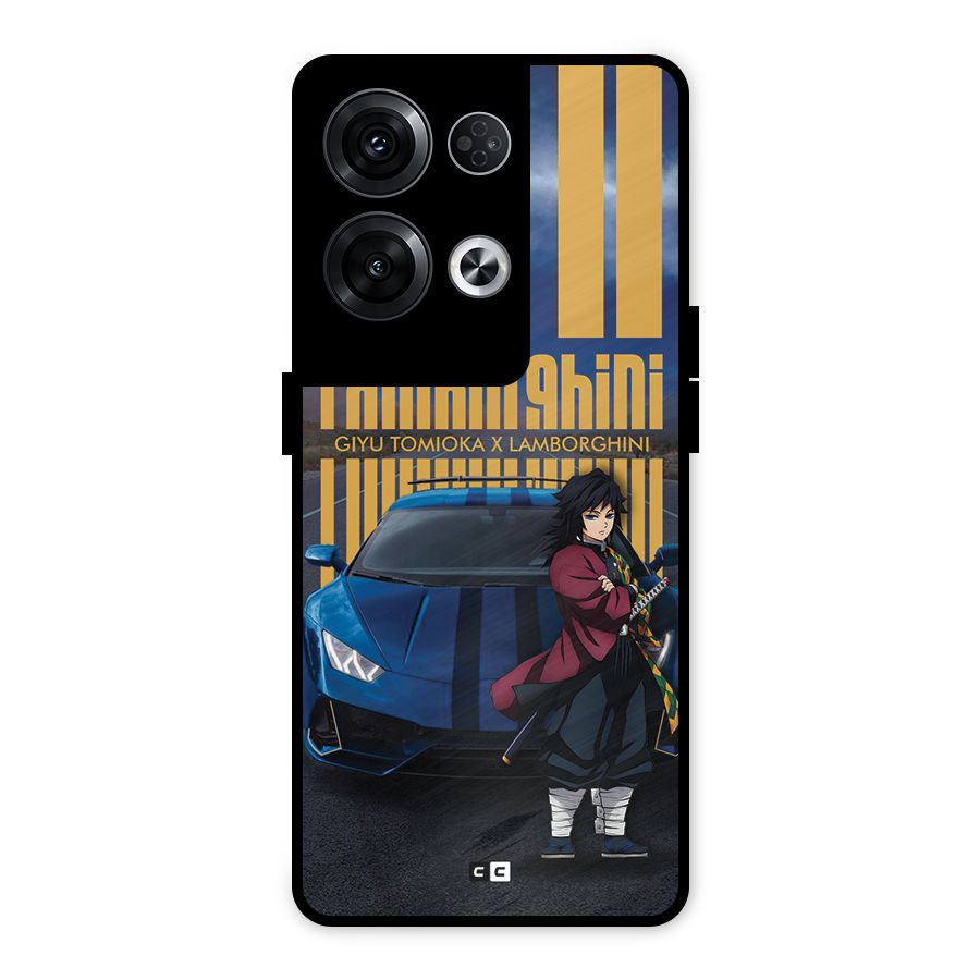 Giyu Tomioka Supercar Metal Back Case for Oppo Reno8 Pro 5G