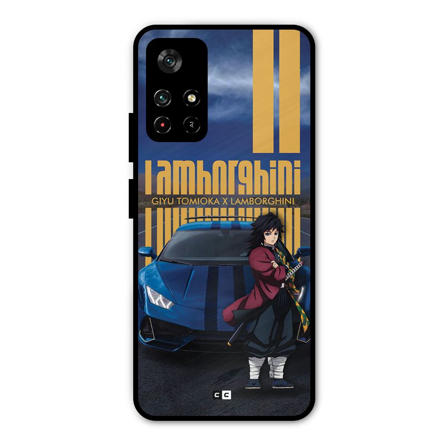 Giyu Tomioka Supercar Metal Back Case for Poco M4 Pro 5G